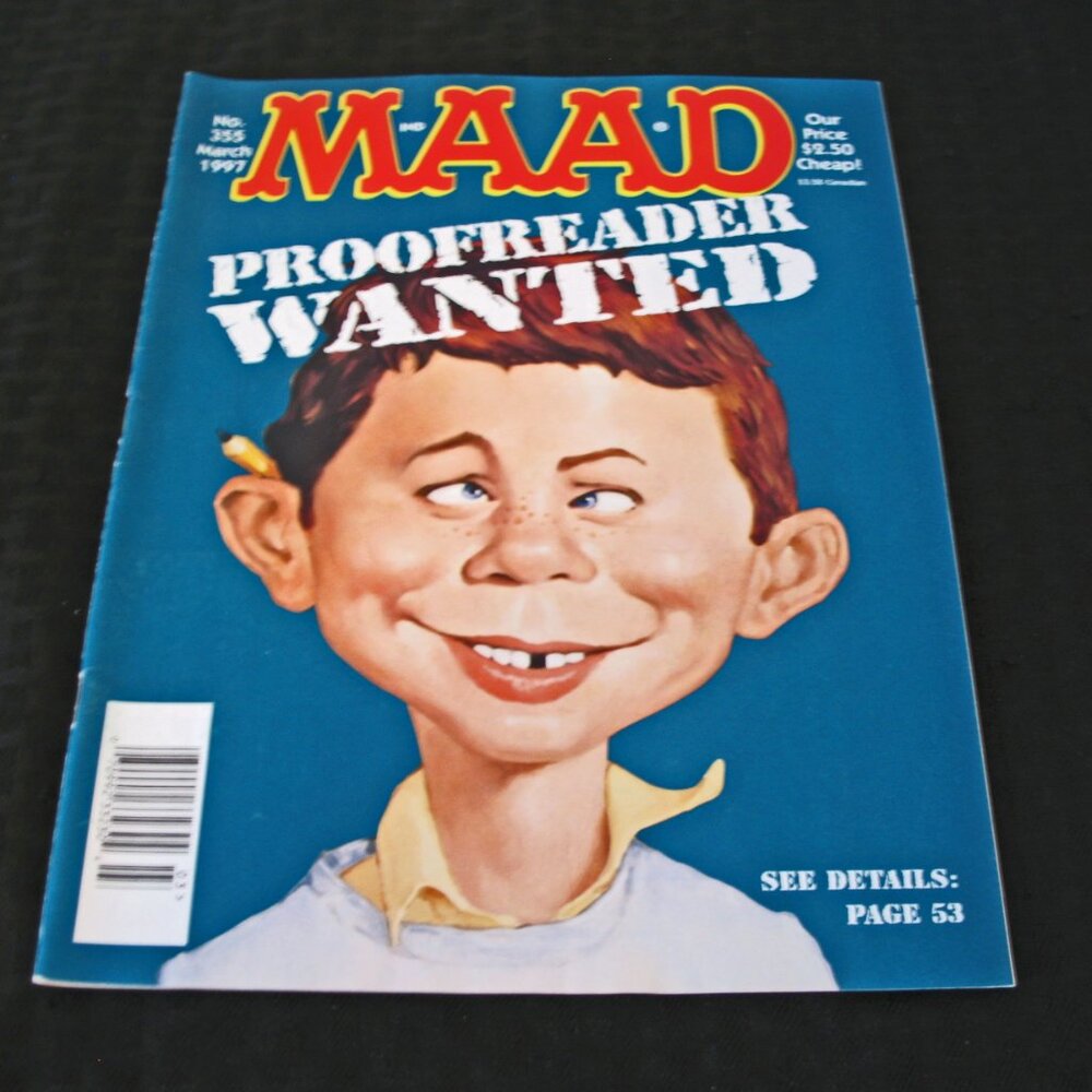 MAD Magazine March 1997 #355-Proofreader Wanted